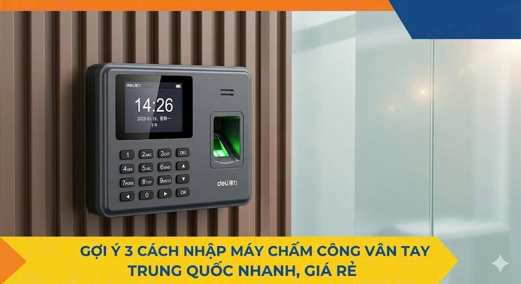 Gợi ý 3 cách nhập máy chấm công vân tay Trung Quốc nhanh, giá rẻ