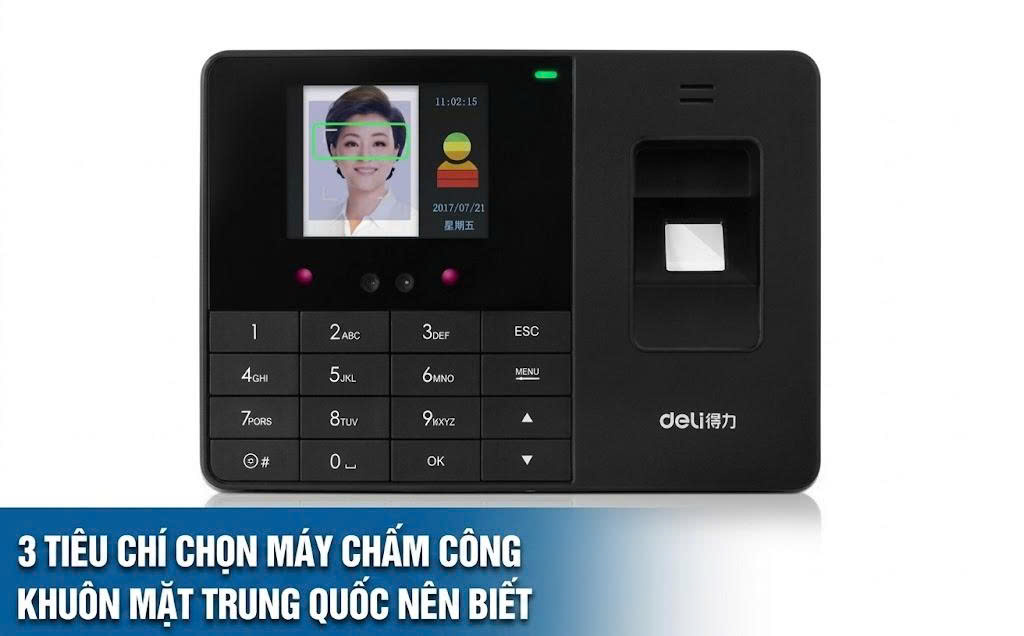 3 tiêu chí chọn máy chấm công khuôn mặt Trung Quốc nên biết