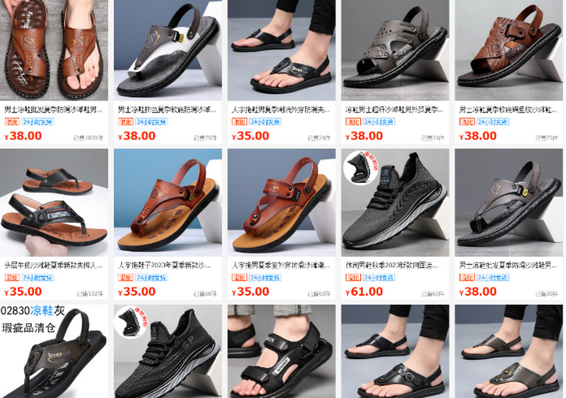 Gợi ý 15+ link shop order sandal nam Trung Quốc chất lượng giá tốt