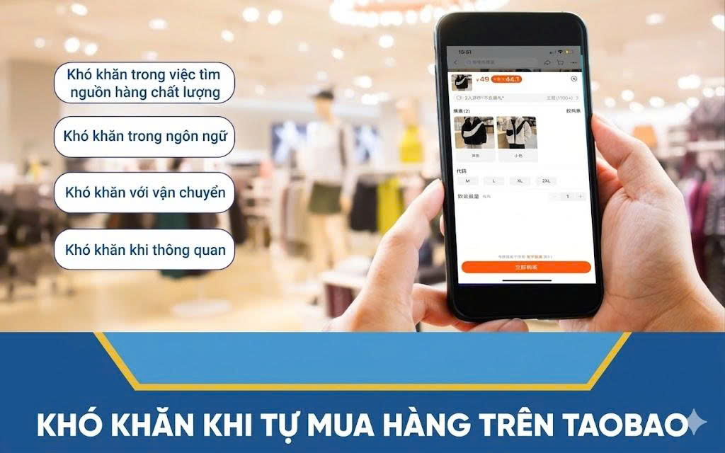 Những khó khăn khi tự order Taobao