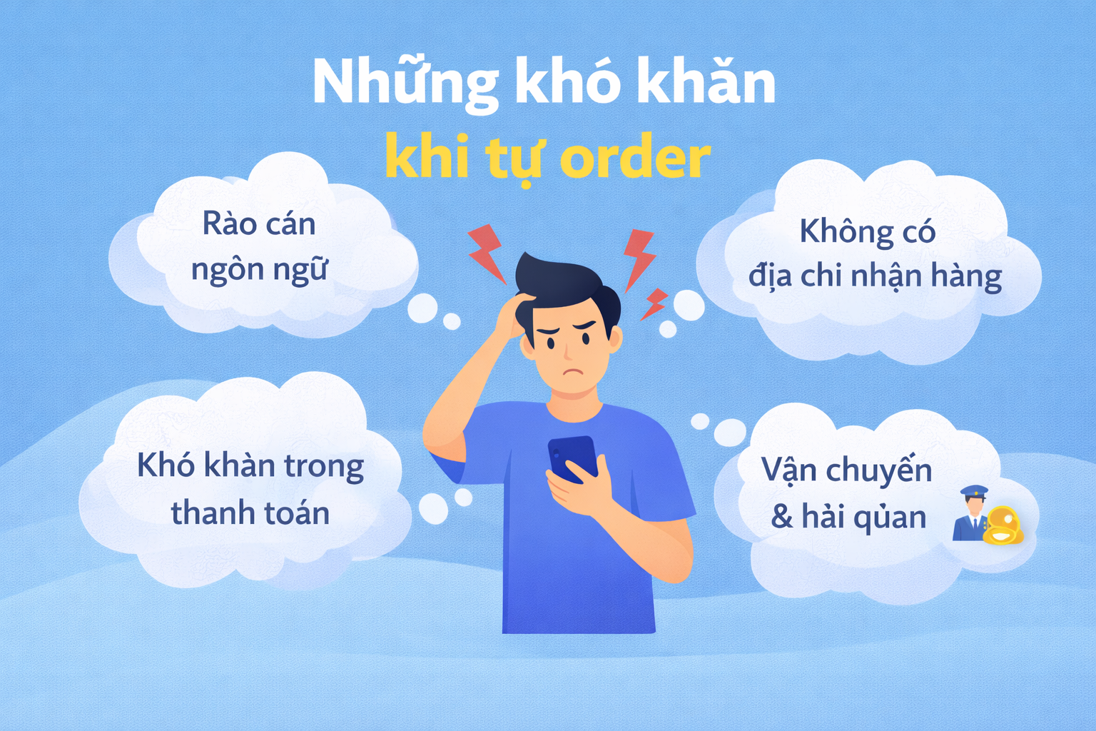 Những khó khăn khi tự order