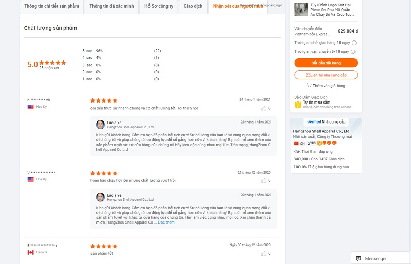 Dựa vào đánh giá thực tế từ người mua trước