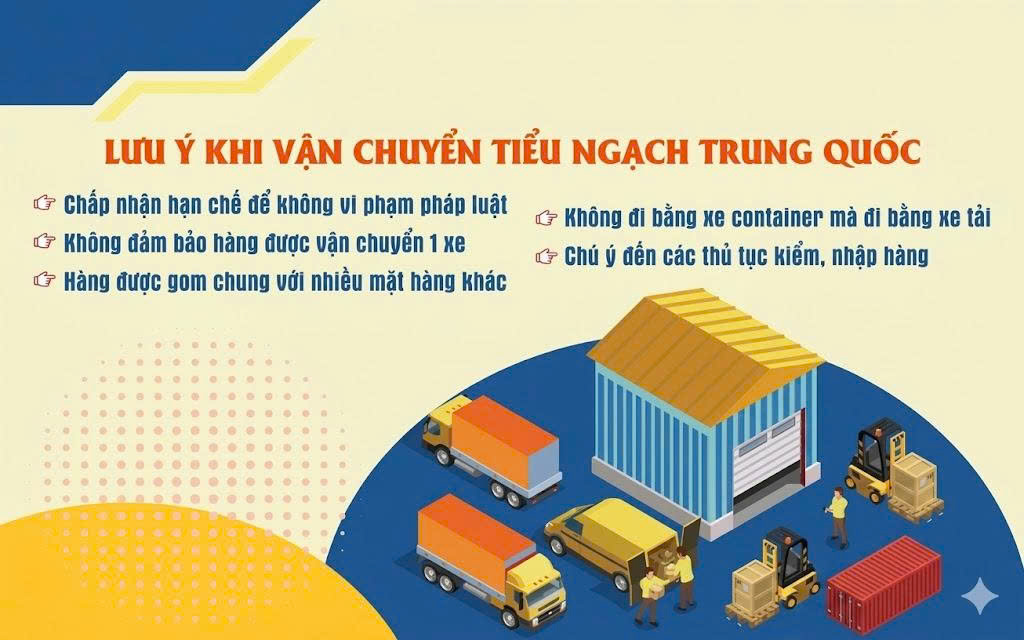 Một số lưu ý khi vận chuyển tiểu ngạch Trung Quốc