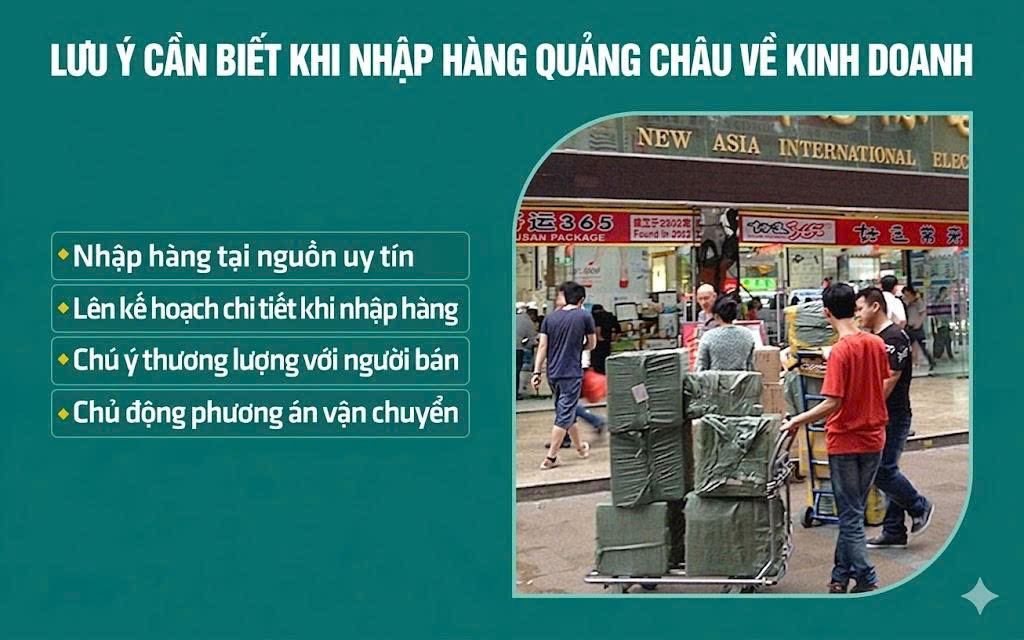 Một số lưu ý khi nhập hàng Quảng Châu về kinh doanh
