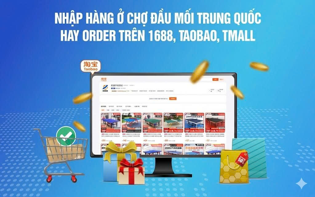 Nhập hàng tại chợ đầu mối Trung Quốc hay order trên Alibaba, 1688, Taobao?