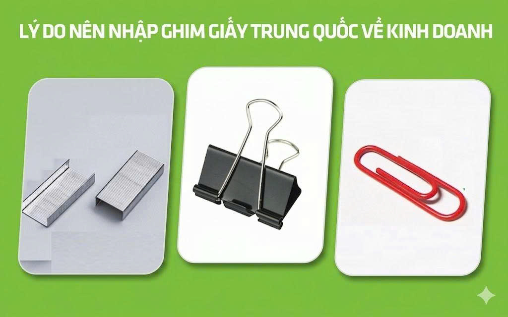 Lý do nên nhập ghim giấy Trung Quốc về kinh doanh