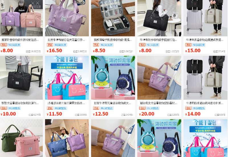 Gợi ý một số shop order túi du lịch Trung Quốc uy tín